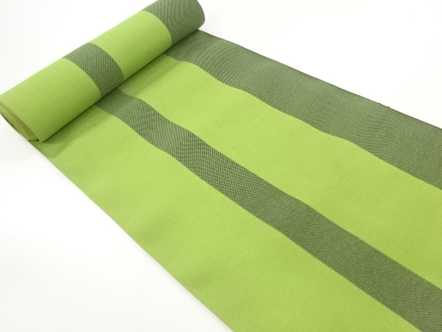 JAPANESE KIMONO / ANTIQUE BOLT FOR HASSUN OBI / WOVEN STRIPE